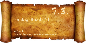 Torday Buzád névjegykártya